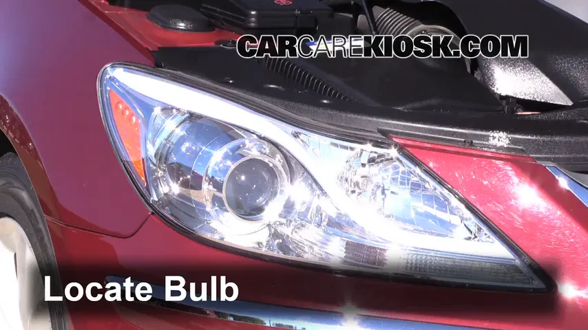 2013 Hyundai Genesis 3.8 3.8L V6 Lights Headlight (replace bulb)